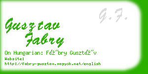 gusztav fabry business card